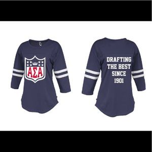 ❣️ NWOT Alpha Sigma Alpha NFL Sorority Tee